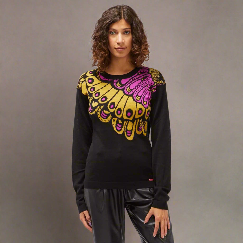 Custo Barcelona women's black/gold/pink Sweatshirts