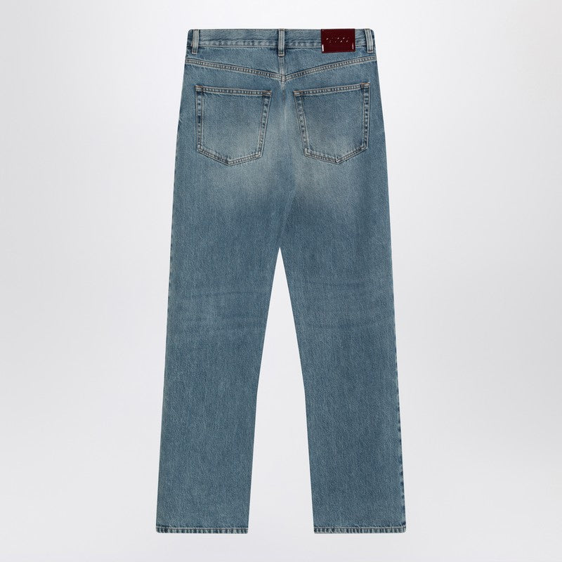 Gucci Light Blue Jeans In Faded Denim Women