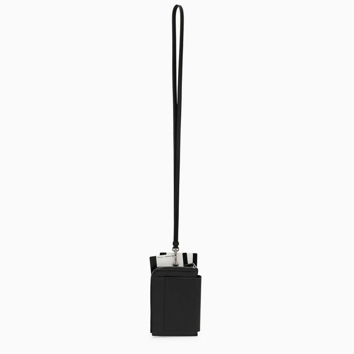 BALENCIAGA Mini Matte Soft Leather Phone Holder