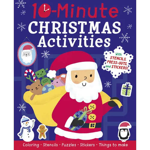 10-Minute Christmas Activities: With Stencils, Press-Outs, and Stickers! - Paperback