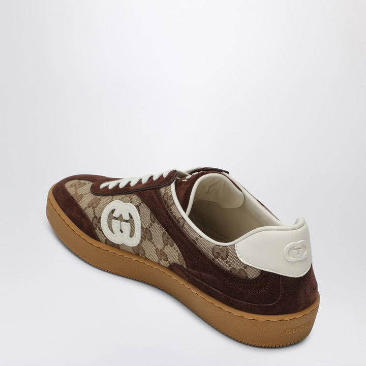 Gucci Sneakers With Gg Cross Detail In Suede Leather Men