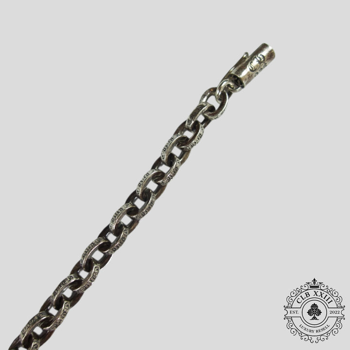 Chrome Hearts Paper Chain Necklace 20" in Silver