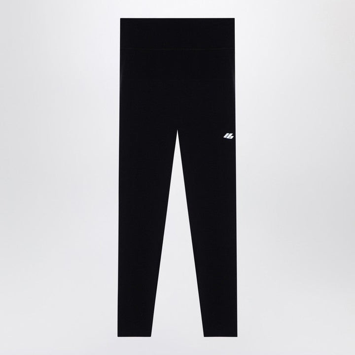 Balenciaga Black Activewear Leggings In Matt Nylon Blend Women