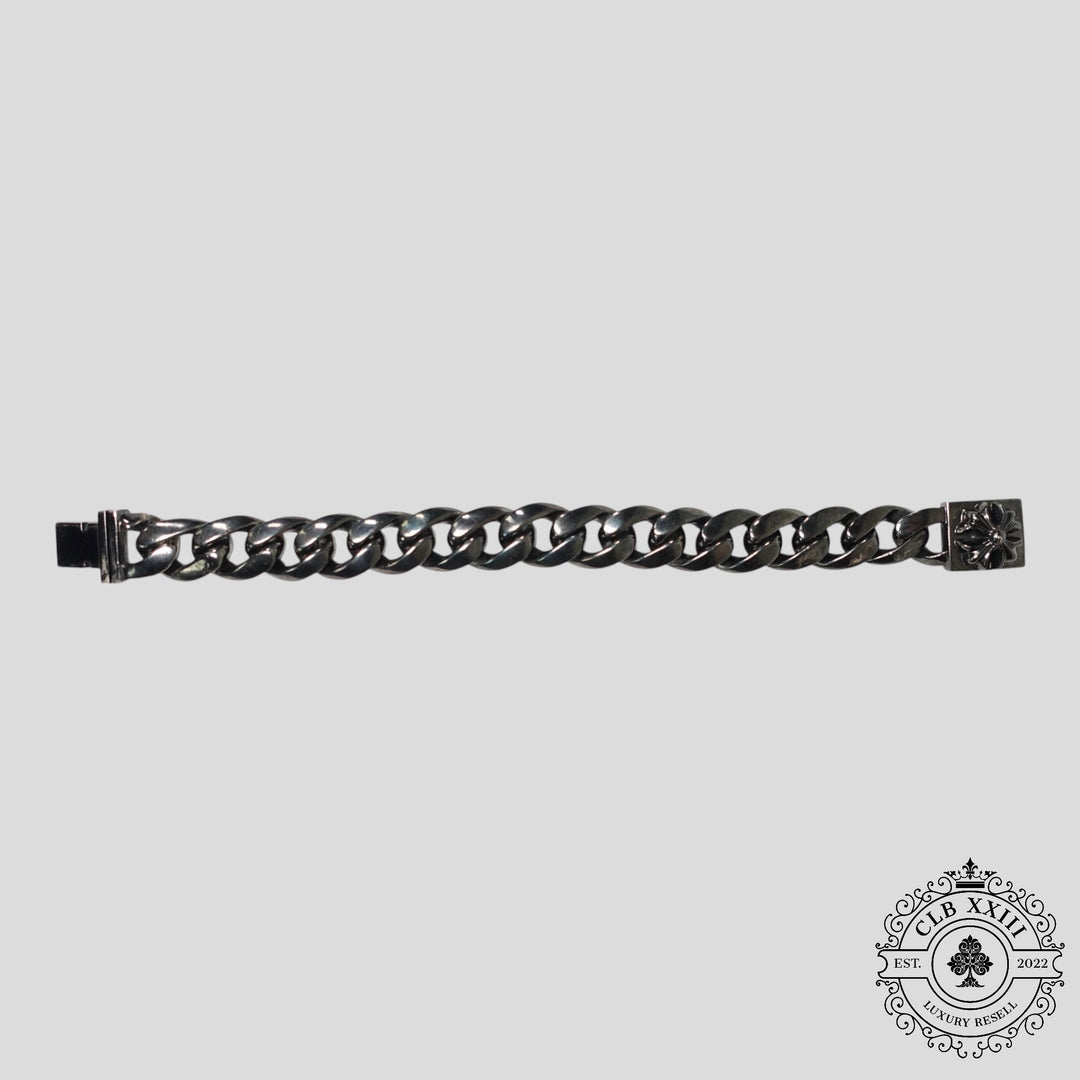 Chrome Hearts Cuban Bracelet in Oxidized Silver