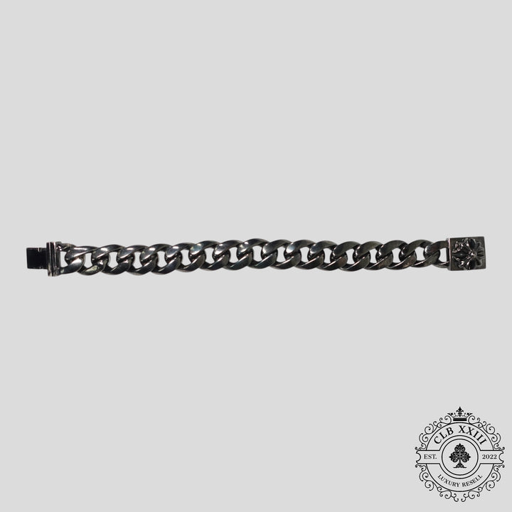 Chrome Hearts Cuban Bracelet in Oxidized Silver