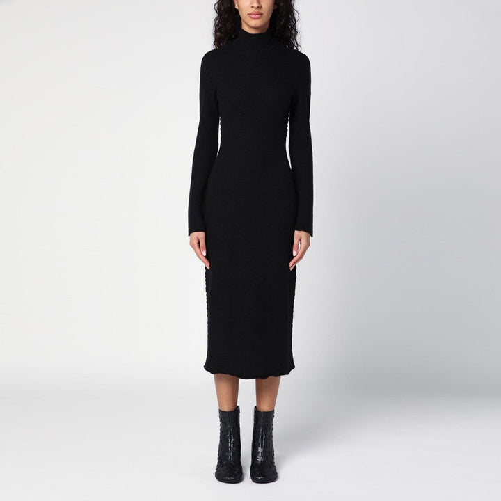 Bottega Veneta Women Black Wool Turtleneck Dress