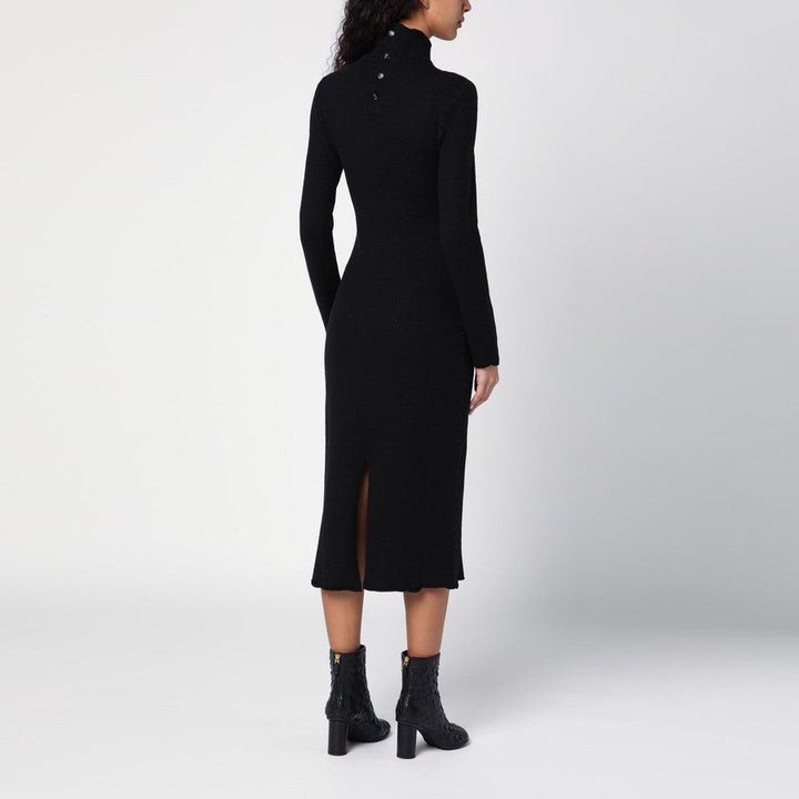 Bottega Veneta Women Black Wool Turtleneck Dress