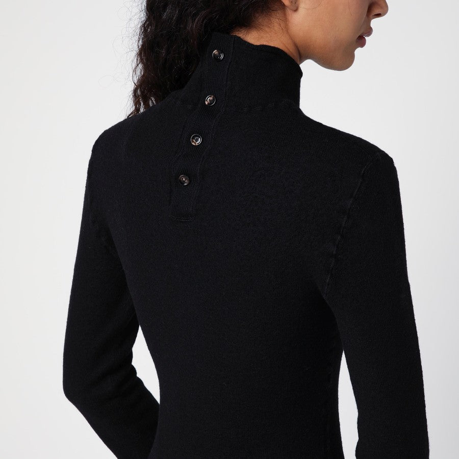 Bottega Veneta Women Black Wool Turtleneck Dress