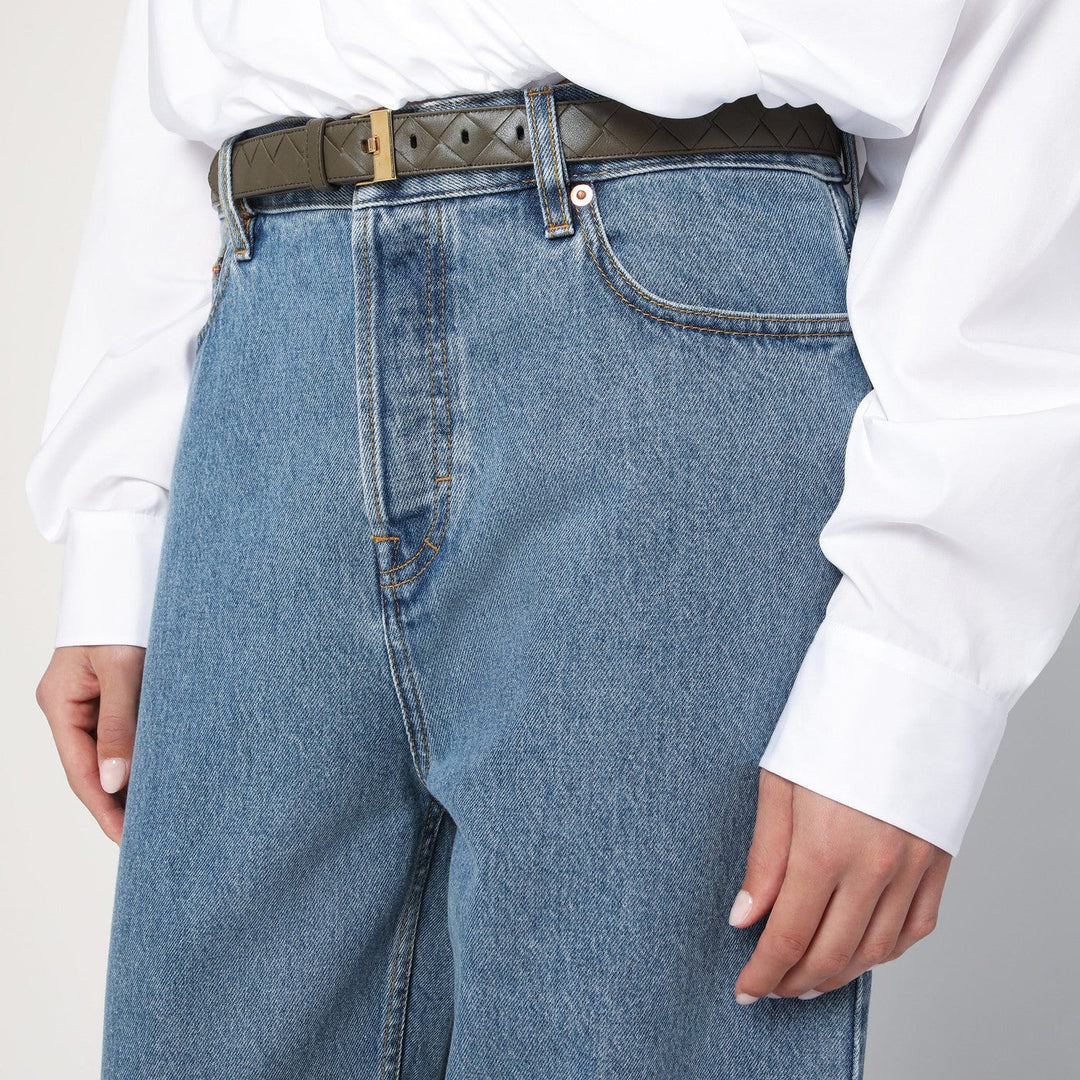 Bottega Veneta Women Cipresso-Colored Watch Belt In Intrecciato