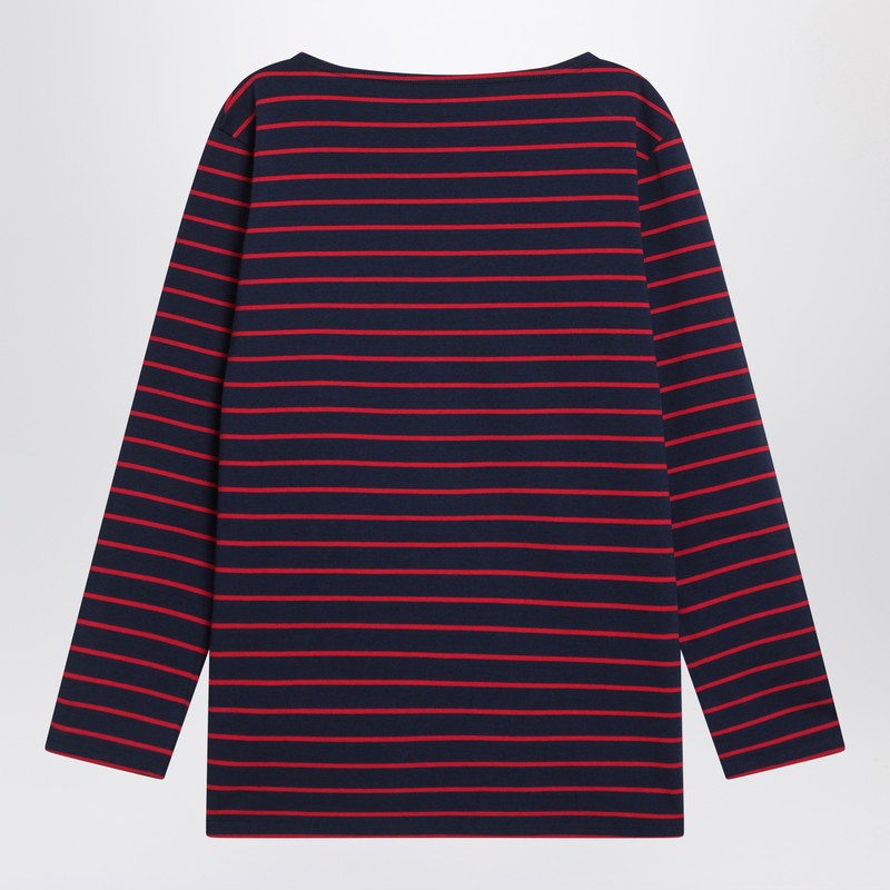 Valentino Blue T-Shirt With Red Stripes By Valentino Women