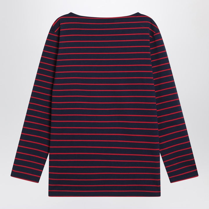 Valentino Blue T-Shirt With Red Stripes By Valentino Women
