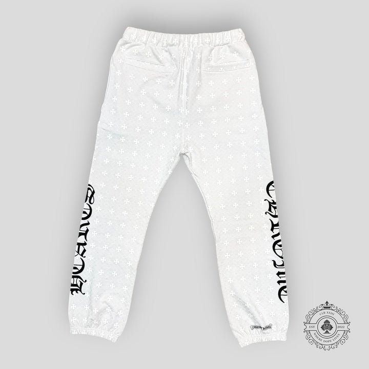 Chrome Hearts All Over Monogram Sweatpants in White