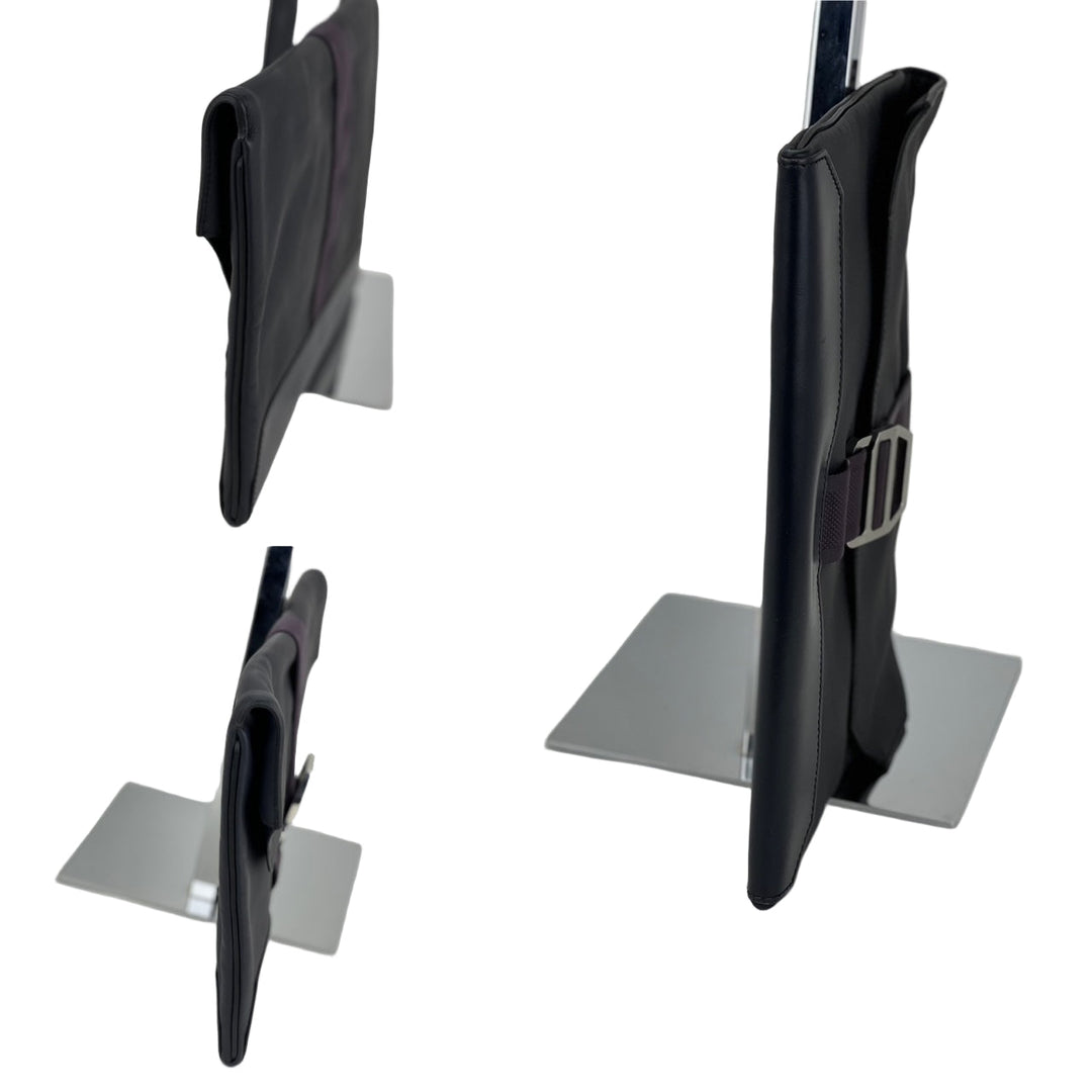 HERMÈS Messenger Cityslide Pouch Evercolor Leather Indigo Blue Clutch Preowned