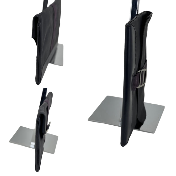 HERMÈS Messenger Cityslide Pouch Evercolor Leather Indigo Blue Clutch Preowned