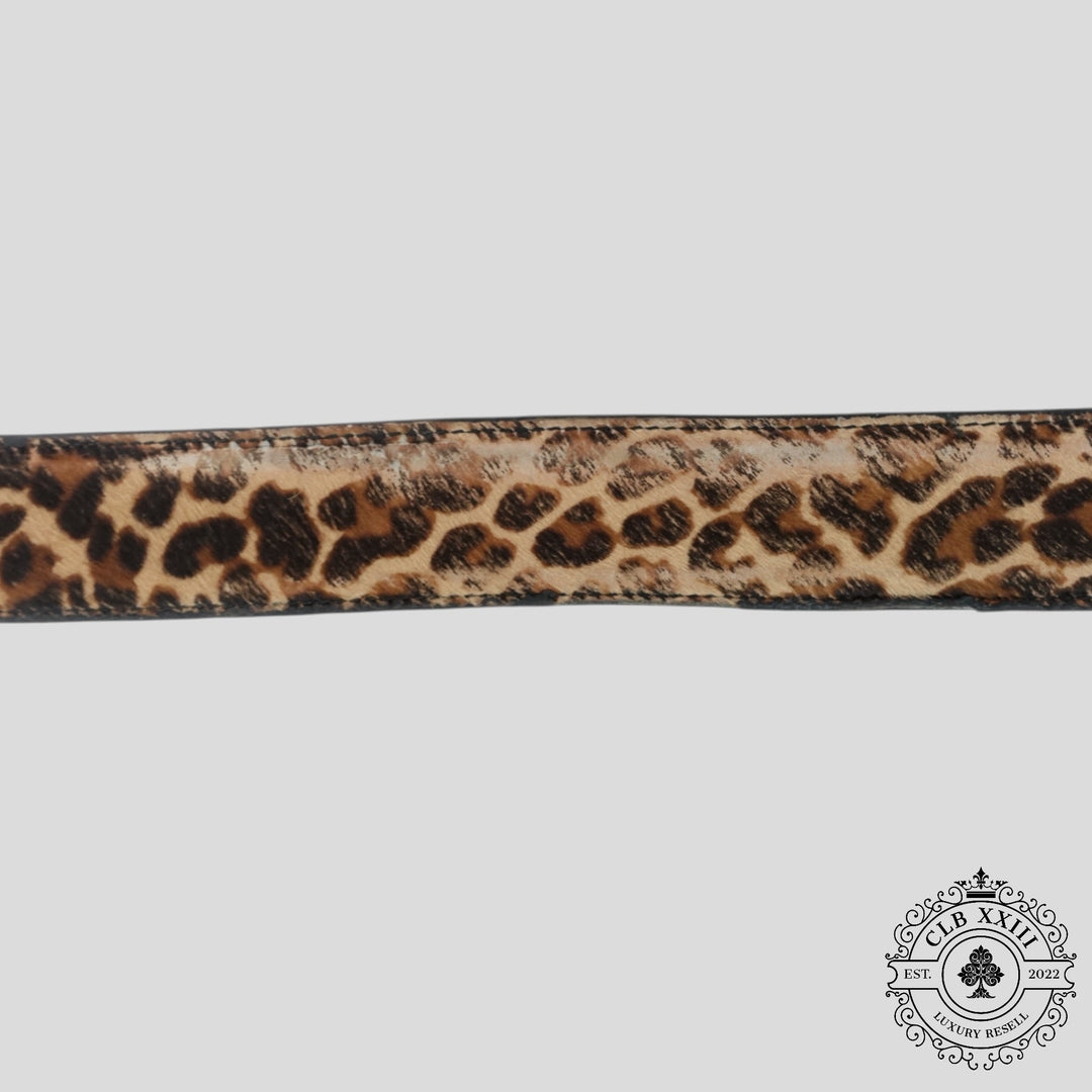 Chrome Hearts Leopard Pony Hair Belt Strap