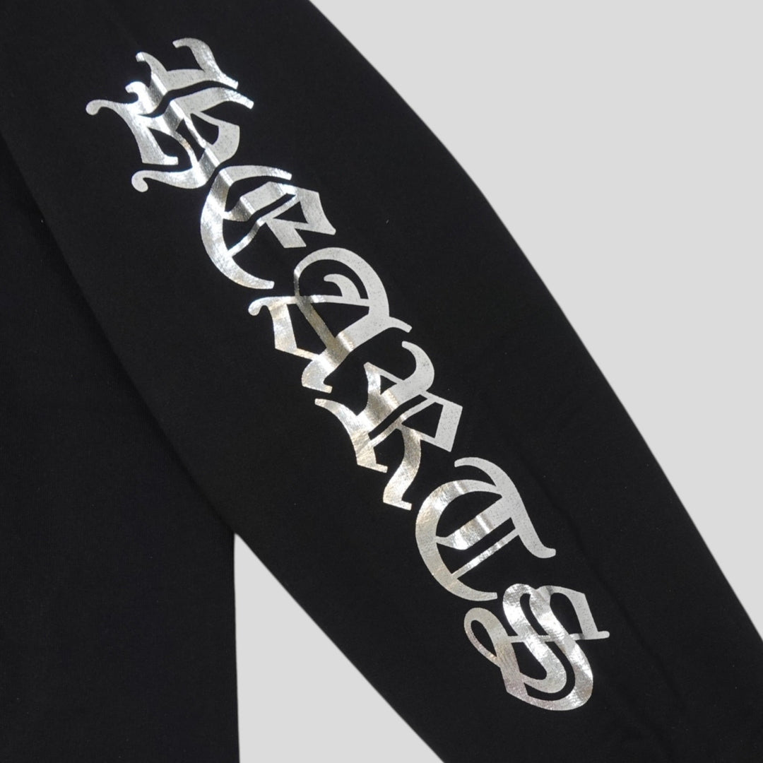Chrome Hearts 1988 Vertical Logo Hoodie in Black/Silver