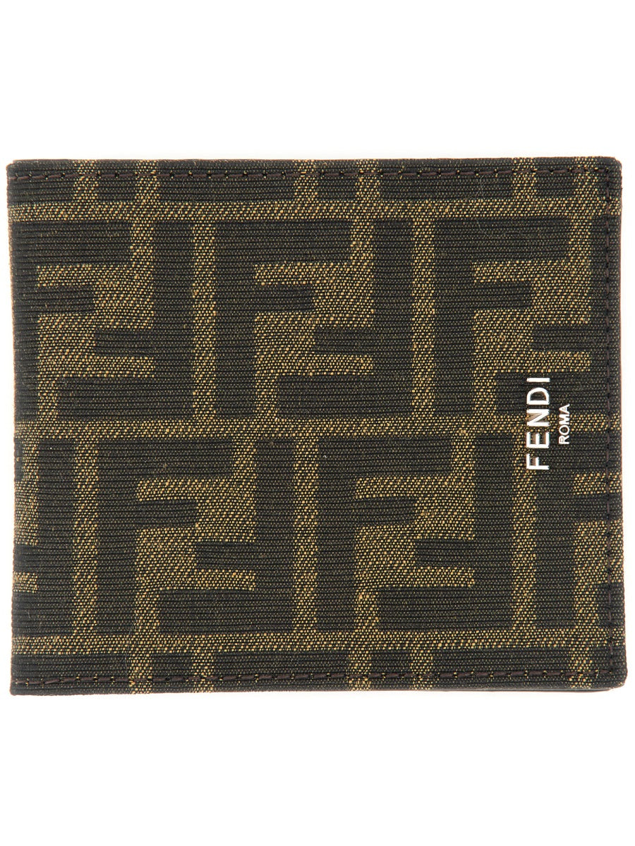 FENDI Jacquard Leather Bifold Wallet - Men&