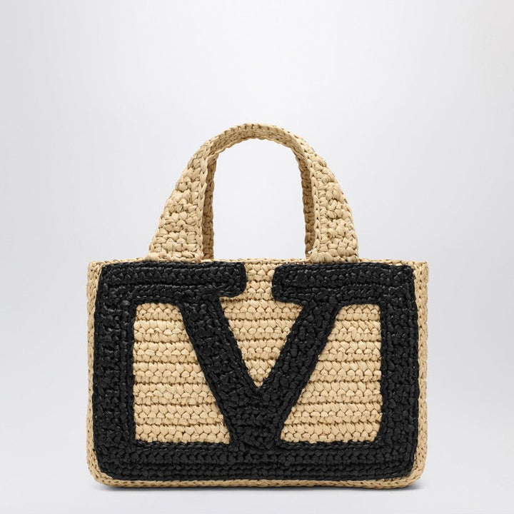 Valentino Garavani Viva Superstar Crochet Small Natural/Black Bag Women