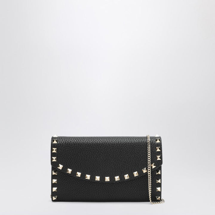 Valentino Garavani Black Rockstud Crossbody Wallet Women