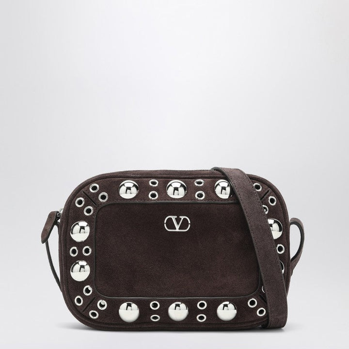 Valentino Garavani Nellcôte Bag Brown In Suede With Studs And Rivets Men