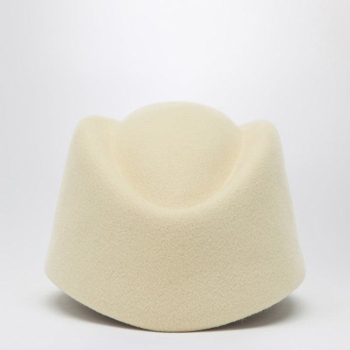 Valentino Garavani Vlogo Signature Hat In Cream Colour Wool Men