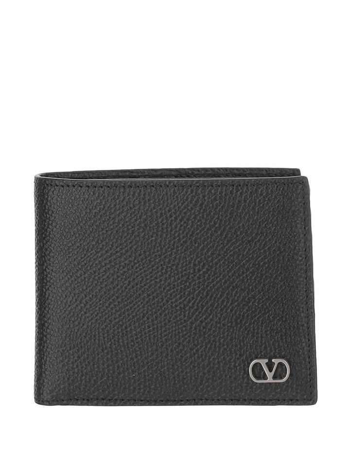 VALENTINO GARAVANI Mini Signature Grainy Calfskin Wallet