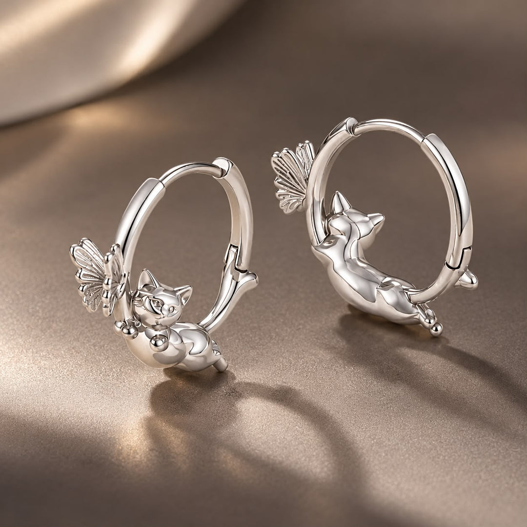 925 Sterling Silver White Gold Plated 1.7 x 0.5 cm Hoop Earrings for Women