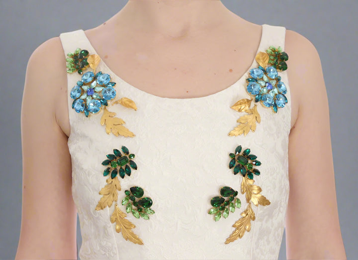 DOLCE & GABBANA Elegant Floral Brocade Sheath Dress