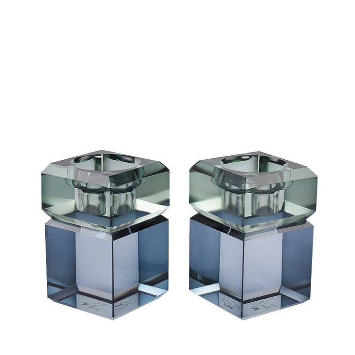 Pair of 3” Two Tone Candleholders