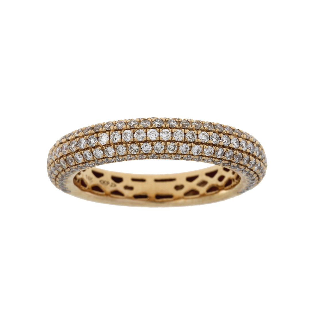 1.00ct Diamond Wedding Band Ring 14KT Rose Gold