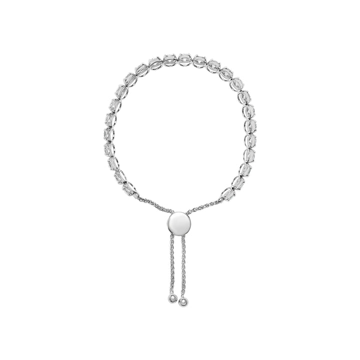 14K White Gold 6.00 Cttw Diamond 4â€-10â€ Adjustable Bolo Tennis Bracelet (I-J Color, I1-I2 Clarity)