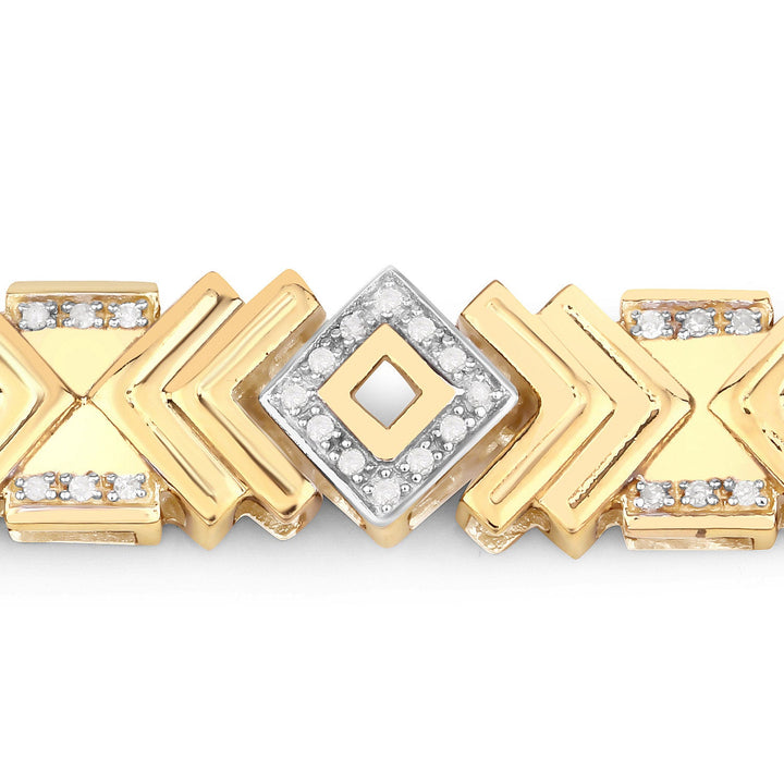 0.98 Carat Genuine White Diamond .925 Sterling Silver Bracelet