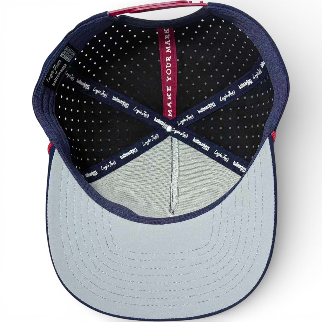 Crab Trap Golf Hat | Snapback Cap | Built-in Magnetic Ball Marker Holder + Marker Included | Adjustable | One Size