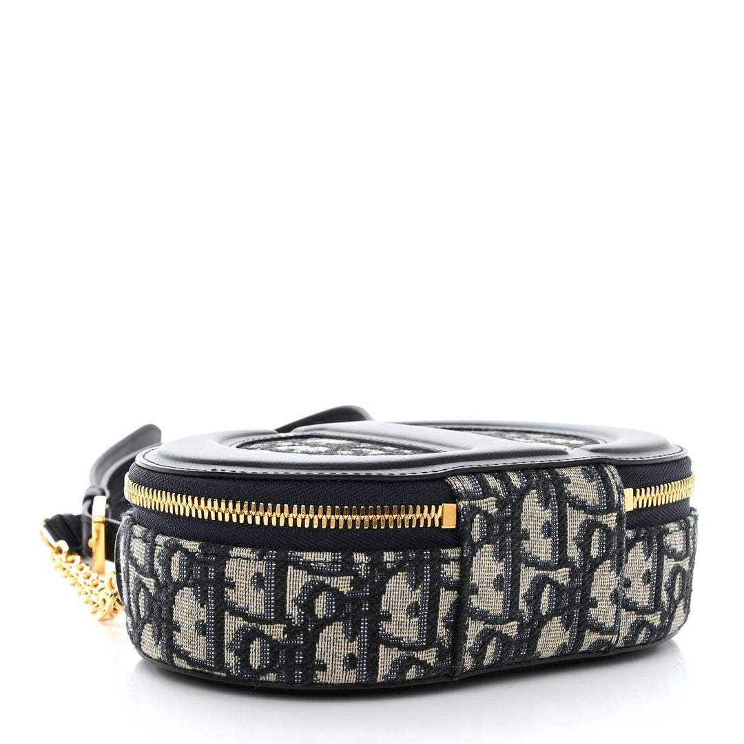 Christian Dior Signature Oval Camera Bag Calfskin with Embossed CD Signature