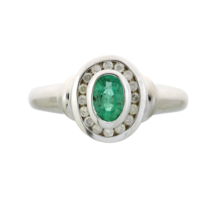 .60ct Emerald Diamond Ring 10KT White Gold