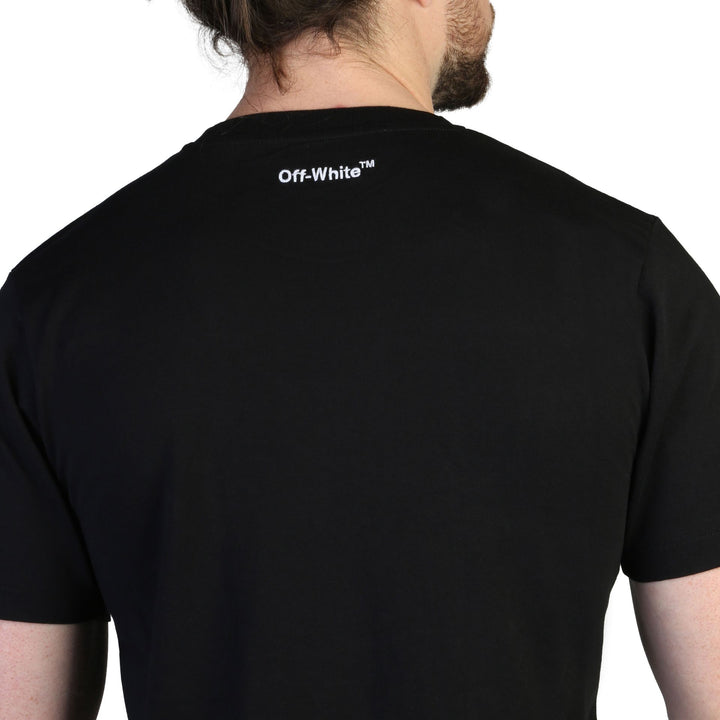 Off-White men's black tri-pack T-shirts with rear logo