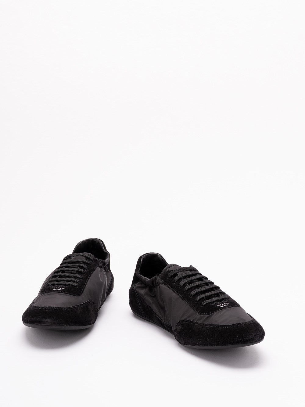 Prada Men `Collapse` Re-Nylon And Suede Sneakers