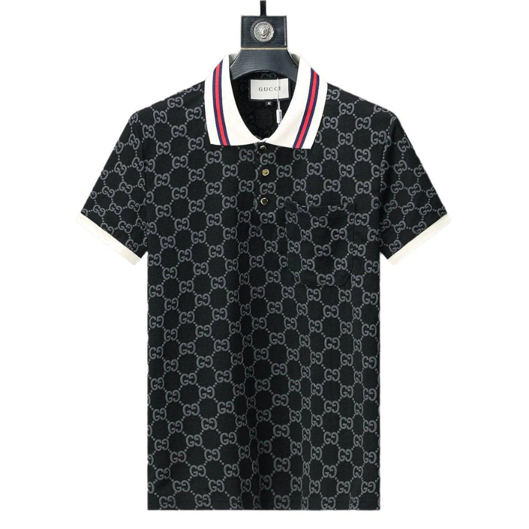 Gucci Black T-shirt with a collar