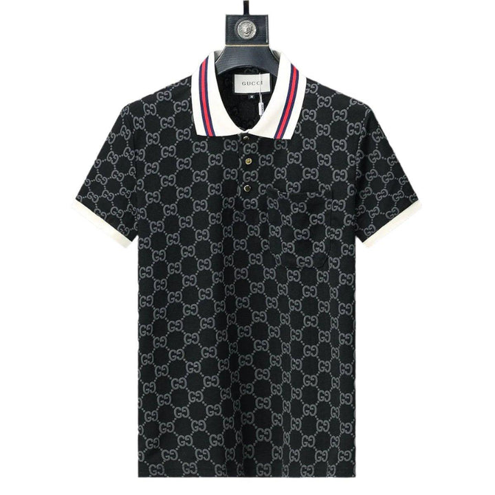 Gucci Black T-shirt with a collar