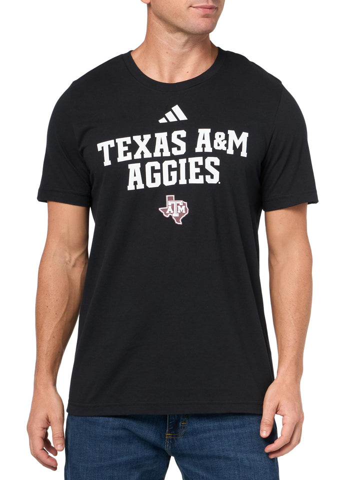 adidas Mens House T-Shirt Black/Texas A&amp;M University