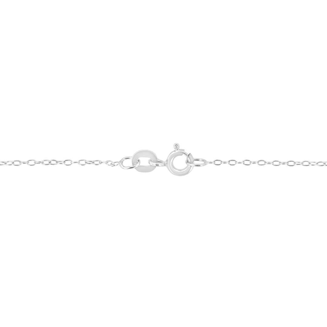 14K White Gold 1/4 Cttw Round-Cut Graduating Diamond Open Circle Hoop 18" Pendant Necklace (J-K Color, I1-I2 Clarity)