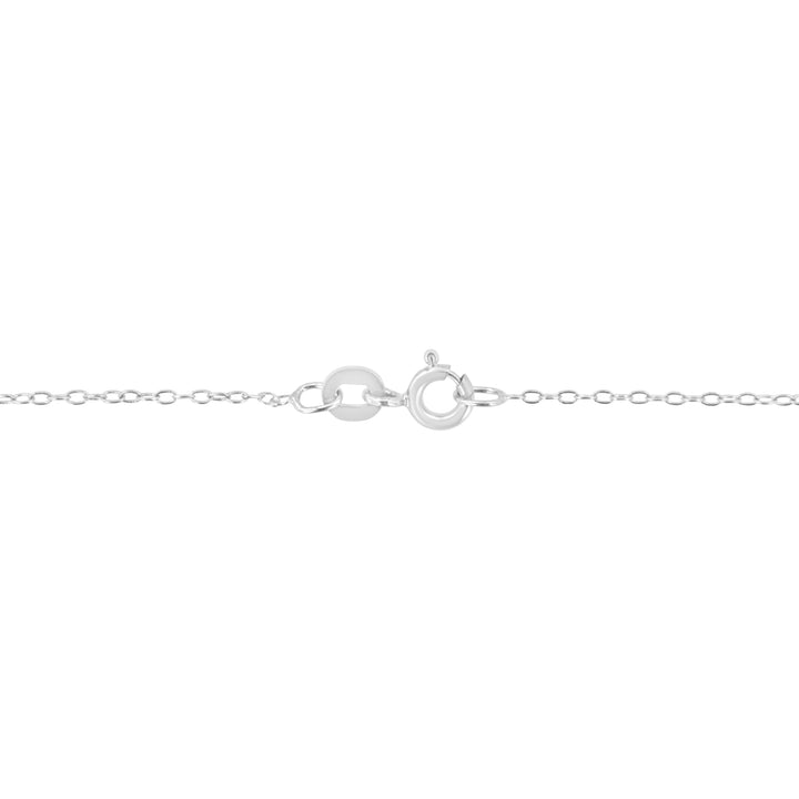 14K White Gold 1/4 Cttw Round-Cut Graduating Diamond Open Circle Hoop 18" Pendant Necklace (J-K Color, I1-I2 Clarity)