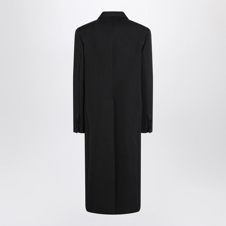 Gucci Long Double-Breasted Grey Wool Coat Men