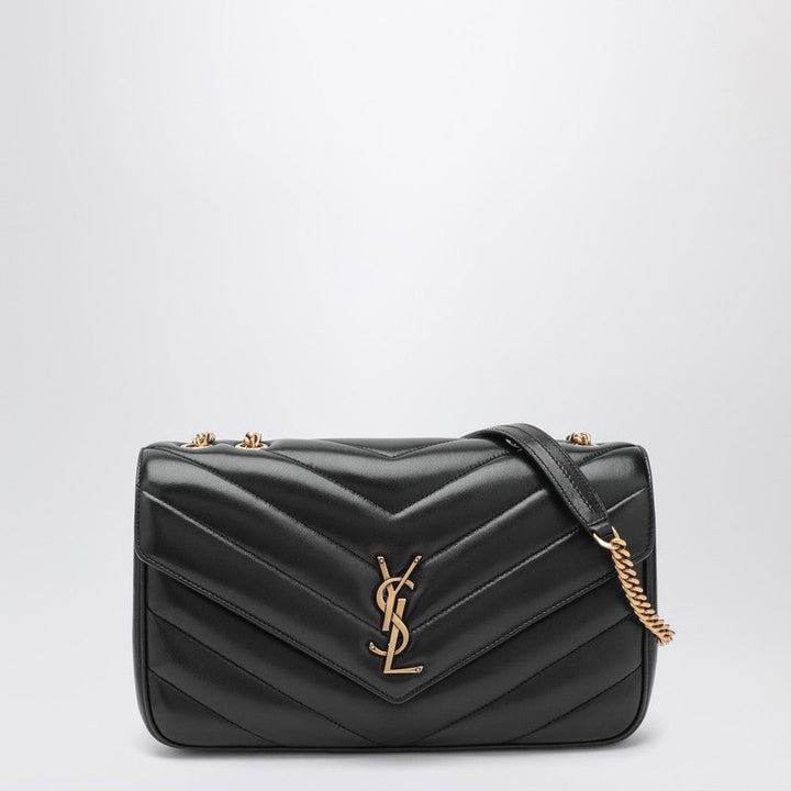 Saint Laurent Medium Black Leather Loulou Bag Women