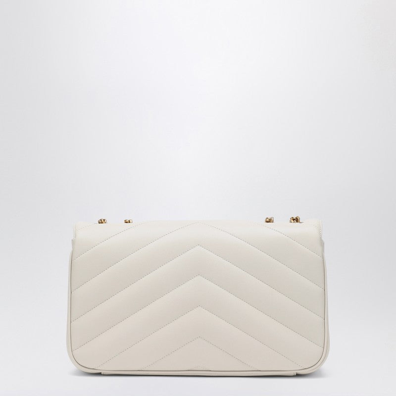 Saint Laurent Medium Loulou Cream Soft Leather Bag Women