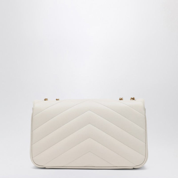 Saint Laurent Medium Loulou Cream Soft Leather Bag Women