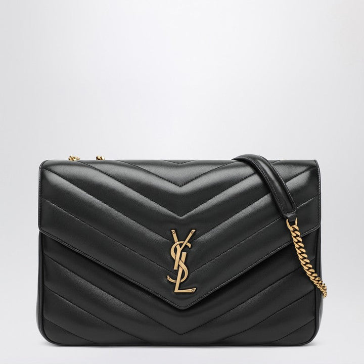 Saint Laurent Loulou Large Bag Black In Leather Women