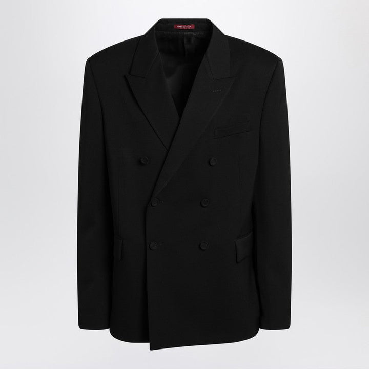 Gucci Black Double-Breasted Wool Suit Men