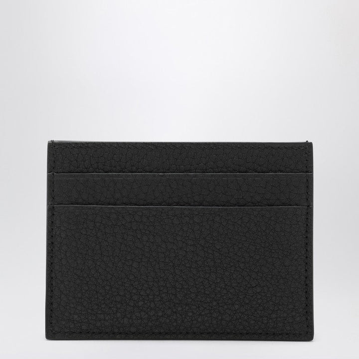 Balenciaga Black Credit Cardholder In Hammered Leather Men
