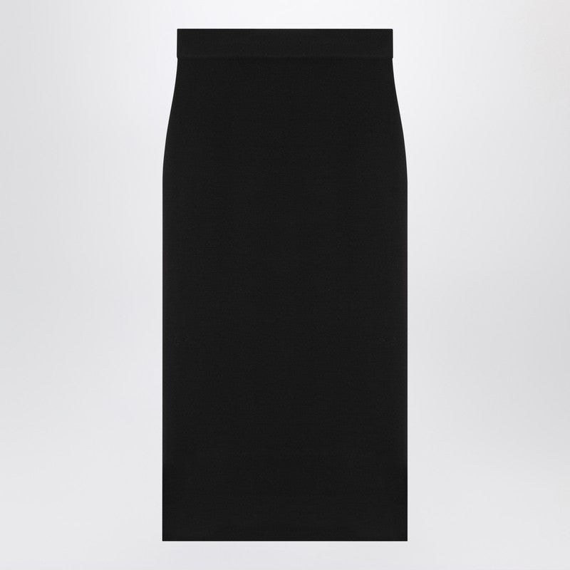 Saint Laurent Black Wool Pencil Skirt Women